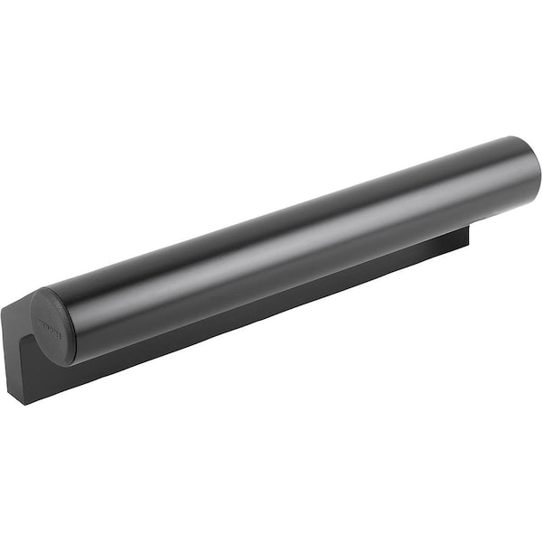 Kipp Ledge Handle L=150, Form:B Aluminum, Black Anodized, Comp:Thermoplastic K0130.1502 - main